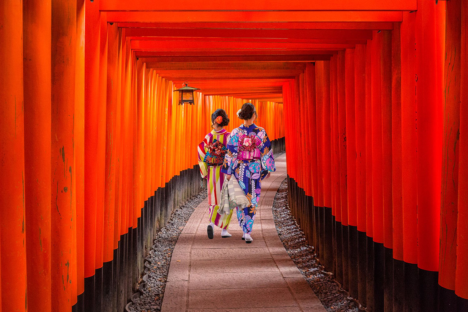 Japan, Kyoto, Fushimi Inari Shrine, Geisha, People 1500x1000
