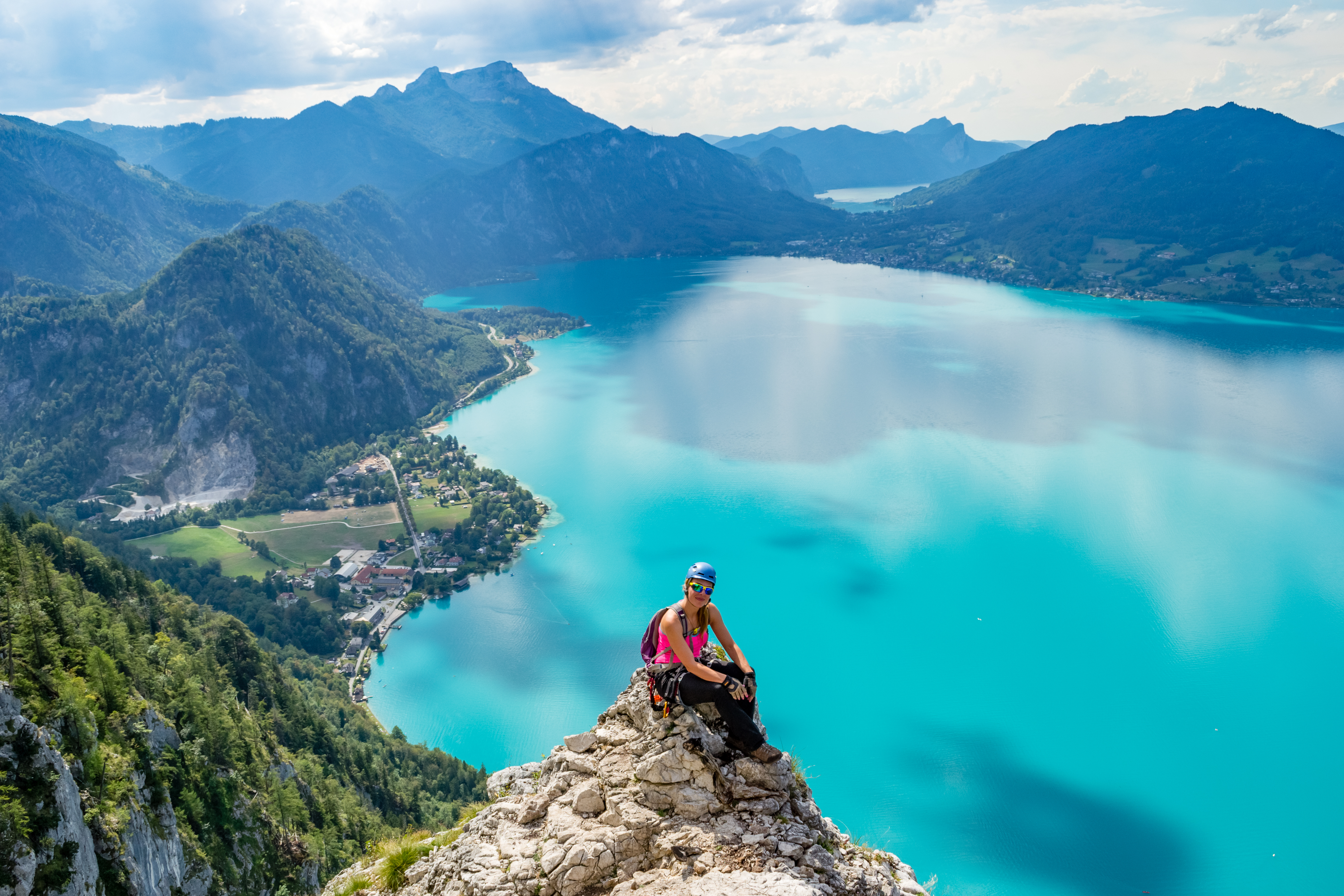 Austria, Lower Austria, Attersee, Outdoors, Hiking, Nature, Mountains, Lake, Turquoise Water